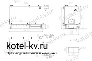 Котел КВ-1.16 РПК. Чертеж Котел КВ-1.16 РПК. Чертеж